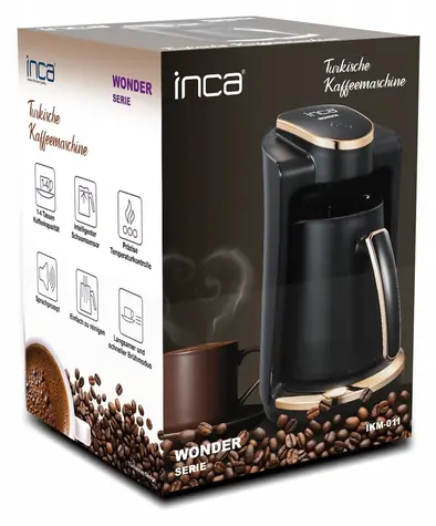 INCA TURBO Wonder Touch-Control čierna / Kávovar / dotykové ovládanie