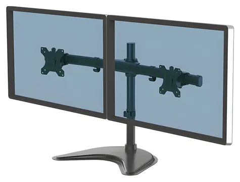 Fellowes Seasa čierna / Stolný stojan pre 2 monitory / VESA 75-100 mm / do 27" / nosnosť 8 kg