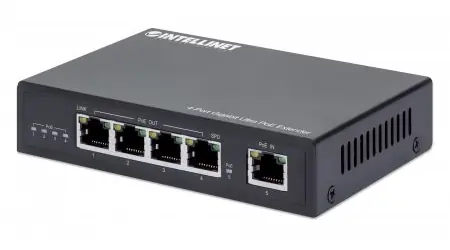 Intellinet Gigabit Ultra PoE Extender 90W / PoE extender / 4- Port / 1000 Mbps / dosah 200 m