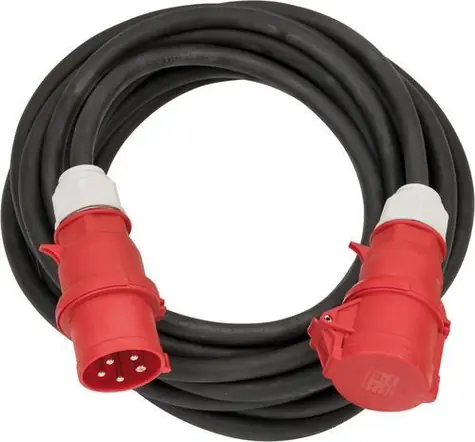 Brennenstuhl Predlžovací kábel CEE 10 m čierno-červená / Predlžovací kábel / H07RN-F 5G6.0 / 400 V / IP44 / vonkajšie