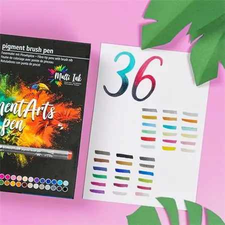 Staedtler Štetcové fixy Pigment Arts / 36 ks / štetcový hrot / rýchloschnúci