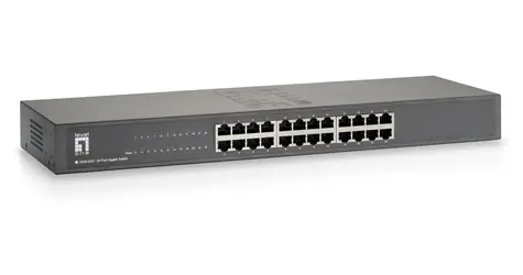 LevelOne GSW-2457 / Switch / 24x Gigabit / Unmanaged / 48 Gbit/s / 19" kov
