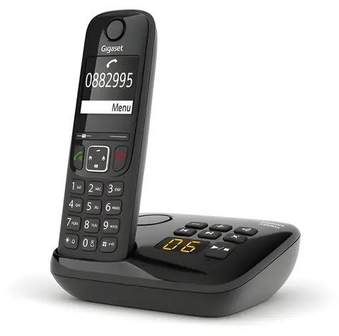 Gigaset AS690A čierna / Bezdrôtový telefón / so záznamníkom / DECT / telefónny zoznam 100 čísel