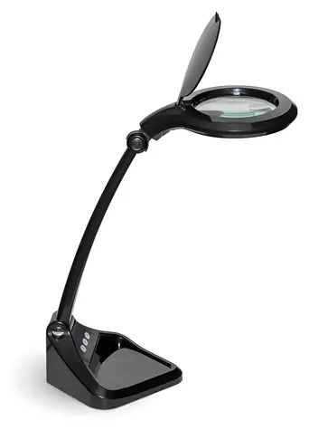 Maul Iris 8261290 čierna / LED lampa s lupou / stmievateľná