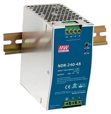 Mean Well NDR-240-48 / Priemyselný napájací zdroj / 48V / 240W / DIN lišta