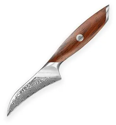 Dellinger Rose Wood Damascus / Lúpací nôž / Čepeľ 100 mm / Damasková oceľ