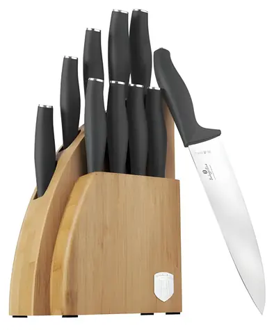 BERLINGERHAUS Sada nožov BAMBOO Antracit Collection / Sada nožov so stojanom / 10 ks
