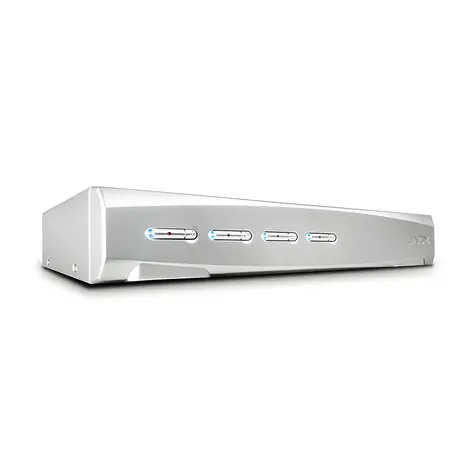 Lindy KVM Switch Pro 4 Port DisplayPort 1.2 / Prepínač KVM / 4 porty / 4K Ultra HD / USB 2.0