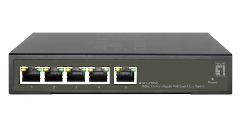 LevelOne Hilbert GES-2105P / Switch / Managed / 5x GE / 4X PoE+ / 60W PoE