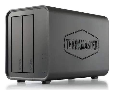 TerraMaster D2-320 / Diskový box / 2x 3,5 "/2,5" / USB 3.2 Gen2 10Gbps / RAID 0/1/JBOD / až 44TB / Diskless