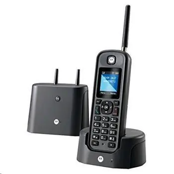 Motorola O201 čierna / DECT telefón / IP67 / dosah 1 km / handsfree / podsvietený displej