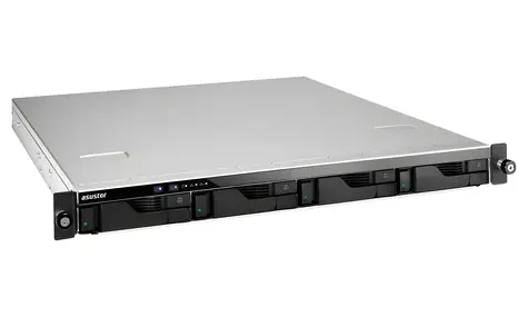 Asustor Lockerstor 4RD AS6504RD 4-Bay sivá / NAS server / Intel Atom C3538 2,1 GHz / 8GB DDR4 / 4X GbE / Rack 1U