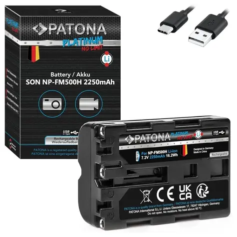 Patona NP-FM500H Platinum / Batéria pre foto Sony / 2250 mAh / Li- ION / USB-C nabíjanie