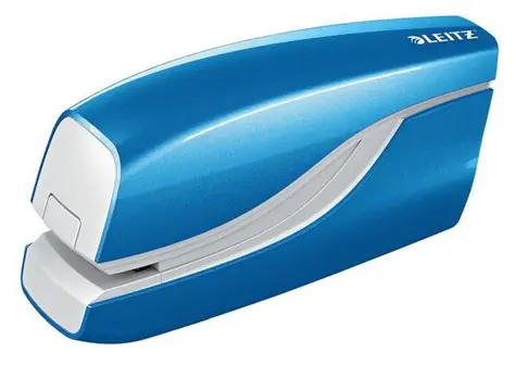 Leitz NeXXt Wow 5566 metalická modrá / Elektrická zošívačka / Kapacita 10 listov / Batériové napájanie