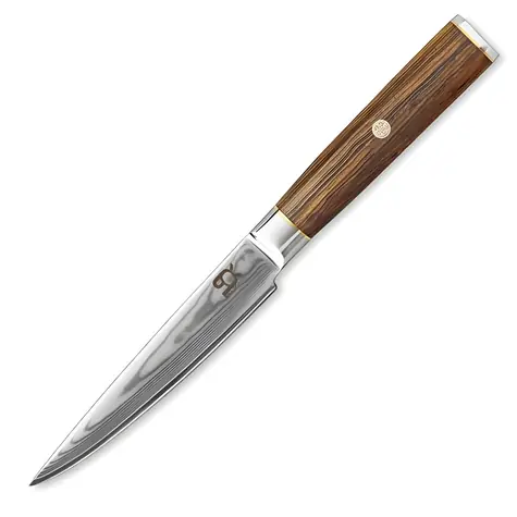 SOK Cocobolo White Damascus 12,8 cm / Nôž Utility / Damasková oceľ / drevená rukoväť
