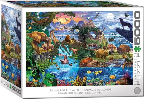 EUROGRAPHICS Puzzle Zvieratá sveta / 5000 dielikov / 152,4 x 101,6 cm