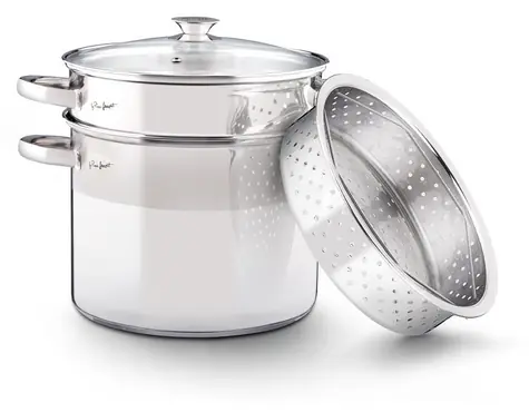 Lamart LT1067 / Hrniec na cestoviny s cedidlom / nerez / 6 l / O22 cm