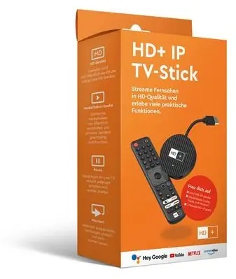 HD+ IP TV Stick čierna / Streamovací klient / Android / Wi-Fi / HDMI / 32GB