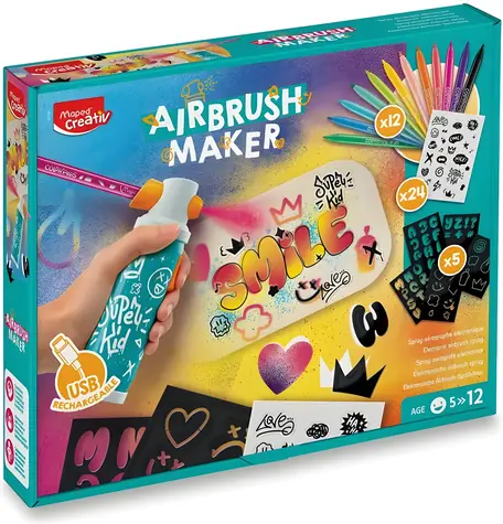 Maped Kreatívna sada Airbrush Maker / 12 fixiek / USB-C nabíjanie
