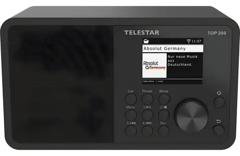 Telestar TOP200 čierna / Internetové rádio / DAB+ / FM / Wi-Fi / Bluetooth / 10 W