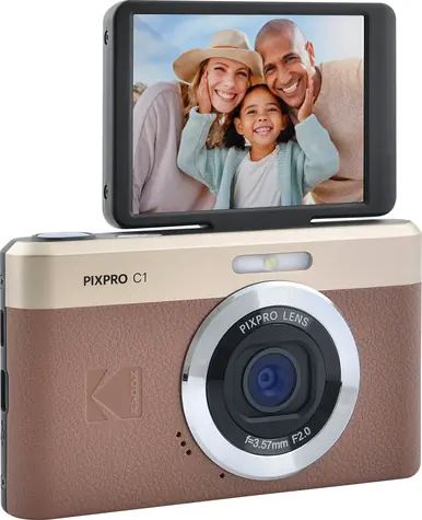 Kodak PixPro C1 hnedá / Fotoaparát / 13 MPx / 4X zoom / 2,8" výklopný LCD / Full HD video
