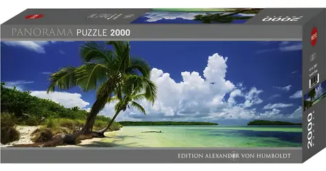 HEYE Panoramatické puzzle Palmový raj / 2000 dielikov / 136 x 48 cm