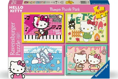 Ravensburger Puzzle Hello Kitty / 4x100 dielikov / od 5 rokov