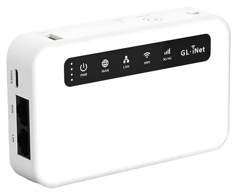GL.iNet Puli (GL-XE300-BAT) / 4G LTE router / Wi-Fi 4 / batéria 5000 mAh / VPN / MicroSD 512GB