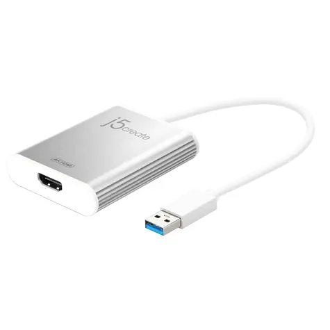 J5Create JUA354 strieborná / Adaptér / USB-A na HDMI / max. 3840x2160 px