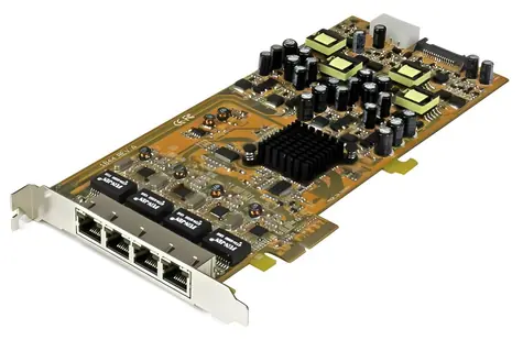 StarTech 4-portová Gigabit PoE+ sieťová karta / Sieťová karta / PCI Express / 4X RJ-45 / IEEE 802.3 AF/at