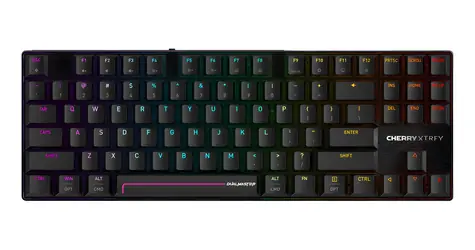 Cherry XTRFY MX 8.2 Pre TMR čierna / Herná klávesnica / TKL / magnetické spínače / US Int. layout / bezdrôtová