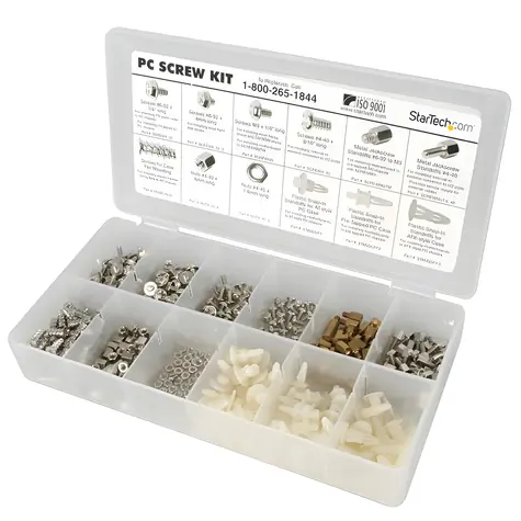 StarTech PC Screw Kit biela / Sada skrutiek pre montáž PC / 107 × 209 × 32 mm