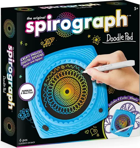 SPIROGRAPH Elektronický LCD spirograf / Kreatívna sada / 4 šablóny Cyclex / obojstranný stylus