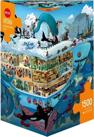 HEYE Puzzle Zábava v ponorke / 1500 dielikov / 80 × 60 cm