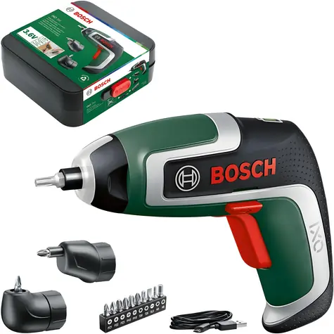 BOSCH IXO 7 sada / Aku skrutkovač / 3,6 V / 2,0 Ah / LED osvetlenie / USB nabíjanie