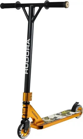 Hudora Kaskadérska kolobežka XR-25.1 zlatá/čierna / Nosnosť 100 kg / Od 10 rokov / Hliníkový rám