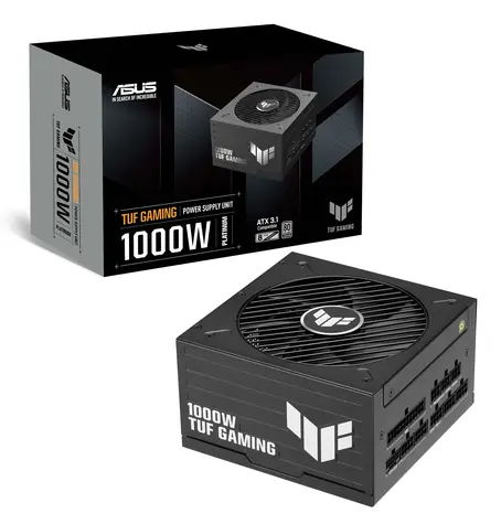Asus TUF-GAMING-1000P čierna / Zdroj ATX / 1000W / 80 PLUS Platinum / ATX 3.1 / plne modulárne