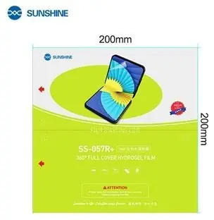Sunshine SS-057R+ / Hydrogélová fólia / 360° / 25 ks / 200x200 mm / pre smartfóny do 11 palcov