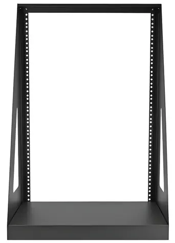 StarTech Rack 2-Post 16U čierna / Rack / voľne stojaca / nosnosť 160 kg / 518×305×787 mm