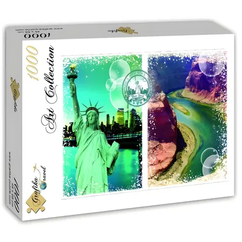 GRAFIKA Puzzle Cesta okolo sveta: Spojené štáty americké / 1000 dielikov / 68 × 48 cm