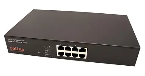 Roline Switch 8x 10/100 PoE+ / Switch / 8- Port / 100 Mbps / PoE+