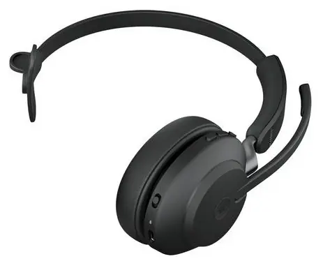 JABRA Evolve2 65 Mono MS + Link380c čierna / Mono náhlavná súprava / mikrofón / Bluetooth 5.0 / USB-C dongle