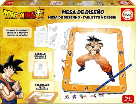 Educa Kreatívna sada so svietiacou podložkou Dragon Ball / Obkresľovanie a vyfarbovanie / so samolepkami