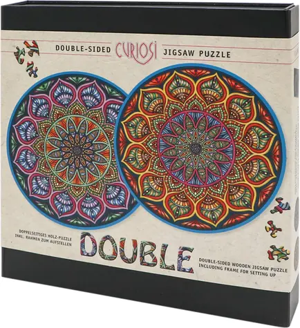 CURIOSI Puzzle Double: Plameň / 154 dielikov / obojstranné / drevené