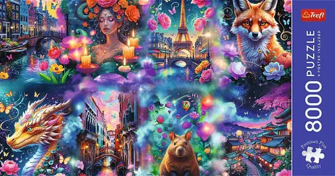 Trefl Puzzle Premium PLUS: Farebný svet / 8000 dielikov / 180,5 x 132,5 cm