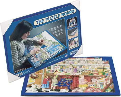 GIBSONS Pevná podložka pod puzzle / Podložka na puzzle / do 1000 dielikov / 77 x 55 cm