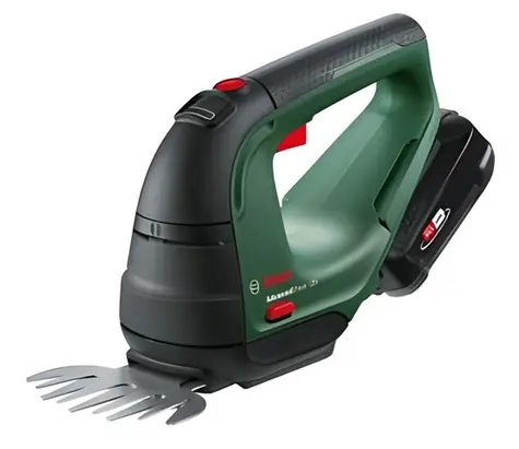 BOSCH AdvancedShear 18V-10 zelená/čierna / Aku nožnice na trávu a kríky / 18V / 2,0 Ah Li- ION / vr. batérie a nabíjačky
