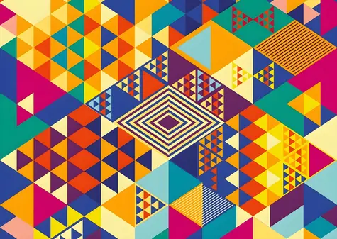 YAZZ Puzzle Geometrický vzor / 1000 dielikov / 68 x 48 cm