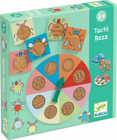 DJECO Hmatová hra Tactil Bzzz / Drevo / 2-4 hráči