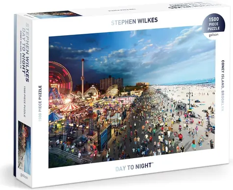 Galison Puzzle Coney Island vo dne v noci / 1500 dielikov